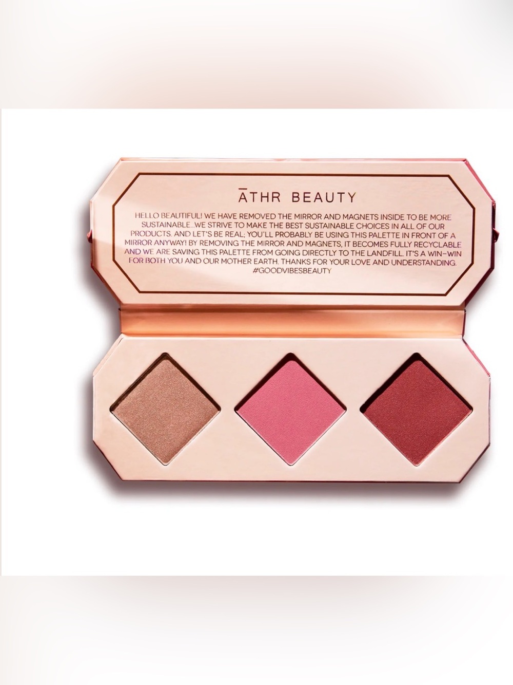Athr Beauty Ruby Crystal Charged Cheek Palette Blush Trio NIB